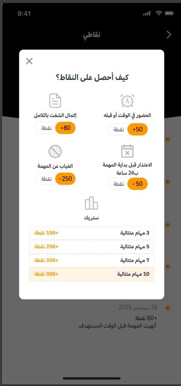 كيف أحصل على النقاط